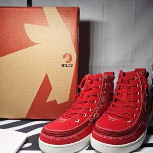 NWT BILLY Shoes Red Paisley High Top Style Women's 8.5 Wide